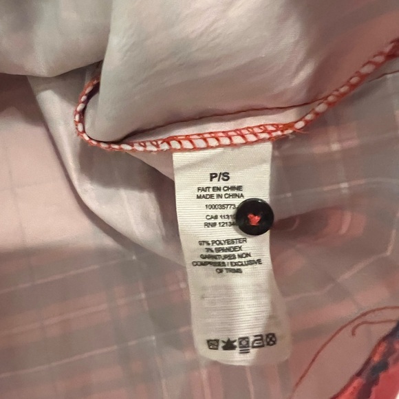 Garage Red Plaid Crop Pajama Top - Picture 4 of 5